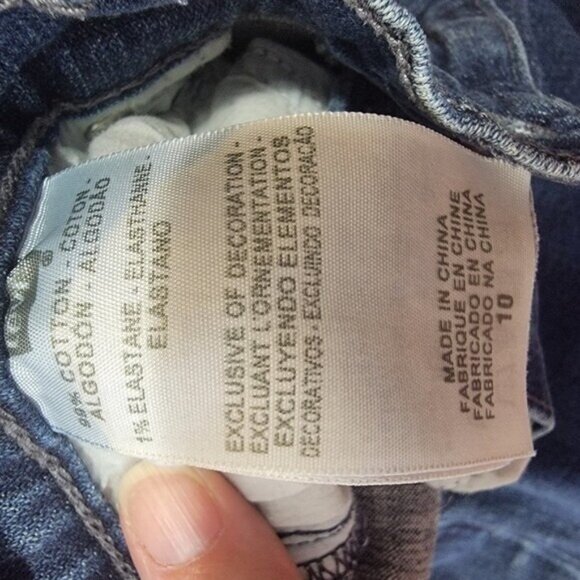Levis‎ Cropped Jeans Cuffed Blue Flap Button Pockets Womens Size 10 EUC - Picture 10 of 11